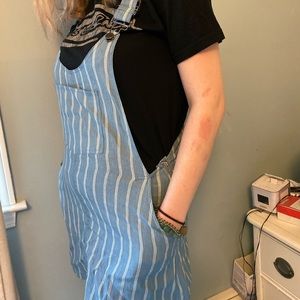 Style rack overall pinstripe dress